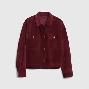 GAP Burgundy Red Suede Trucker Jacket - Size XS